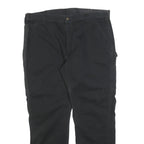 CARHARTT Mens Cotton Blend Black Relaxed Straight Trousers W42 L30 Workwear