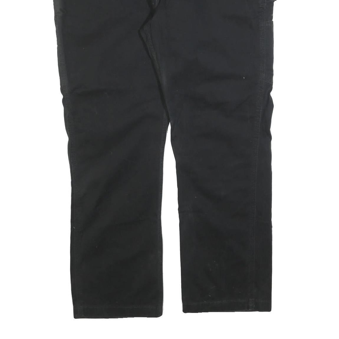 CARHARTT Mens Cotton Blend Black Relaxed Straight Trousers W42 L30 Workwear