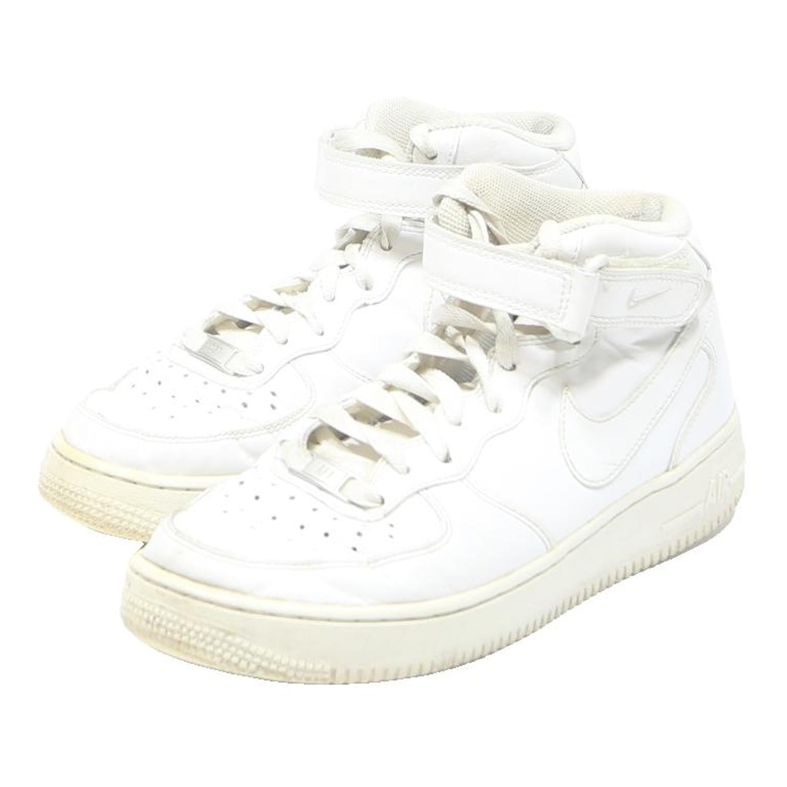 NIKE Air Force 1 Womens High Top Trainers White Leather UK 6 Classic Court Style