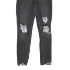 LEVI'S 721 Womens Jeans Black Regular Skinny Denim Stone Wash W28 L27 Distressed