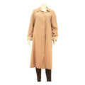 VALMELINE Womens Beige Classic Button Jacket L Polyester Blend Long Sleeve Plain