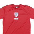 ENGLAND Boys Red 11-12Y T-Shirt Short Sleeve Crew Neck Three Lions Football