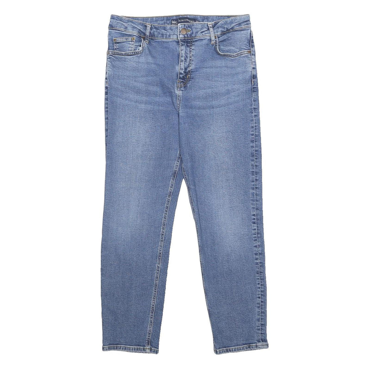 BODEN Womens Slim Blue Denim Slim Straight Cotton Blend Jeans W31 L26 Stylish
