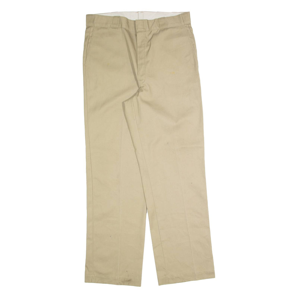 DICKIES Workwear Mens Trousers Beige Relaxed Straight W36 L32