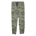 SKATENATION Mens Cotton Blend Green Camouflage Slim Drawstring Trousers W28 L28