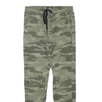 SKATENATION Mens Cotton Blend Green Camouflage Slim Drawstring Trousers W28 L28