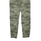 SKATENATION Mens Cotton Blend Green Camouflage Slim Drawstring Trousers W28 L28
