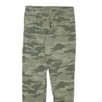 SKATENATION Mens Cotton Blend Green Camouflage Slim Drawstring Trousers W28 L28
