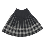 PENDLETON Womens Black Wool Pleated Midi Woven Skirt XS Classic Checked Design