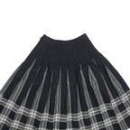 PENDLETON Womens Black Wool Pleated Midi Woven Skirt XS Classic Checked Design