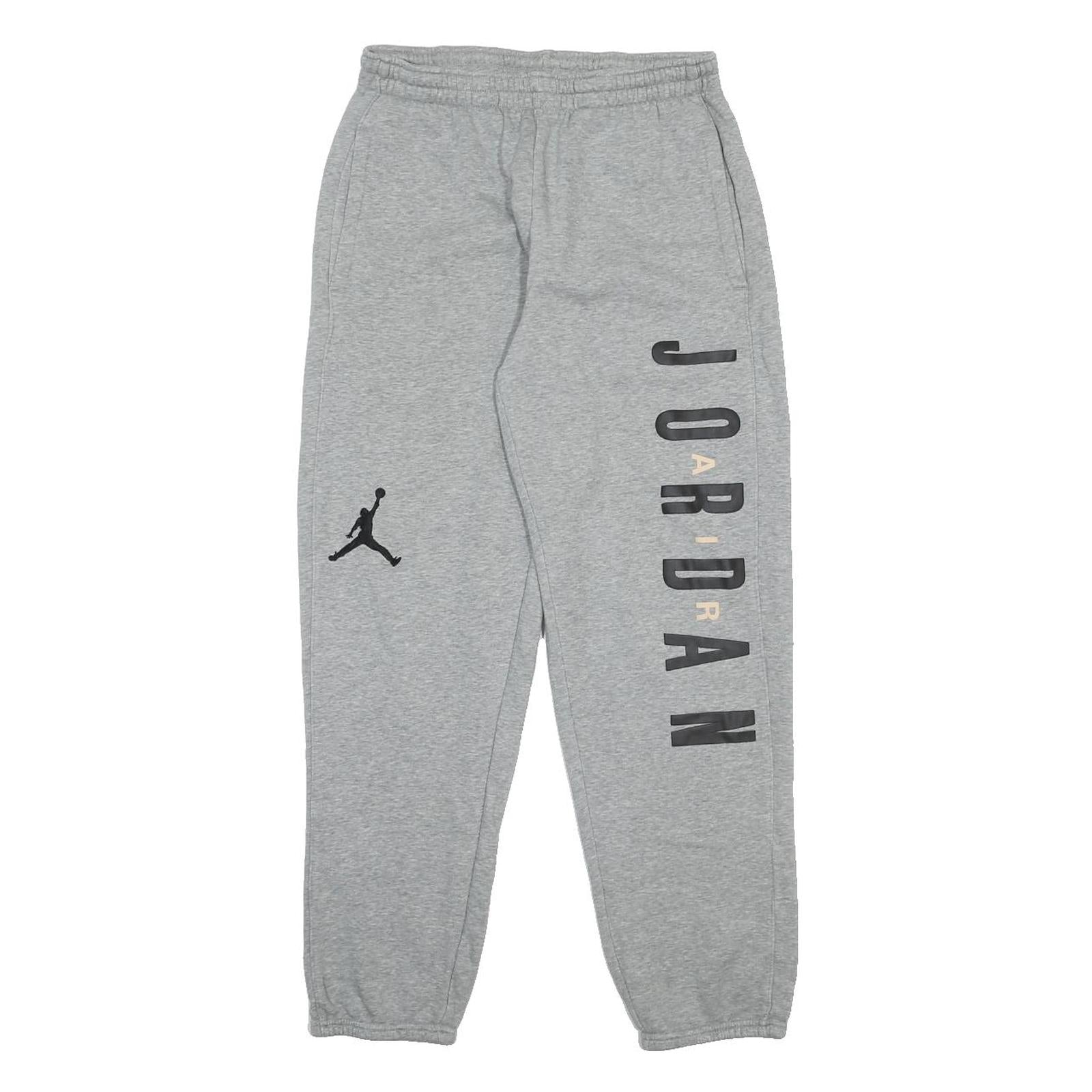 AIR JORDAN Mens Joggers Grey M W26 L29 Cotton Blend Casual Athletic Wear