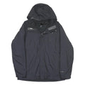 THE NORTH FACE Mens Black Outdoor Jacket L Polyester Plain Zip Hooded Hyvent