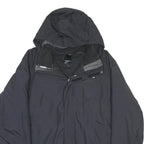THE NORTH FACE Mens Black Outdoor Jacket L Polyester Plain Zip Hooded Hyvent