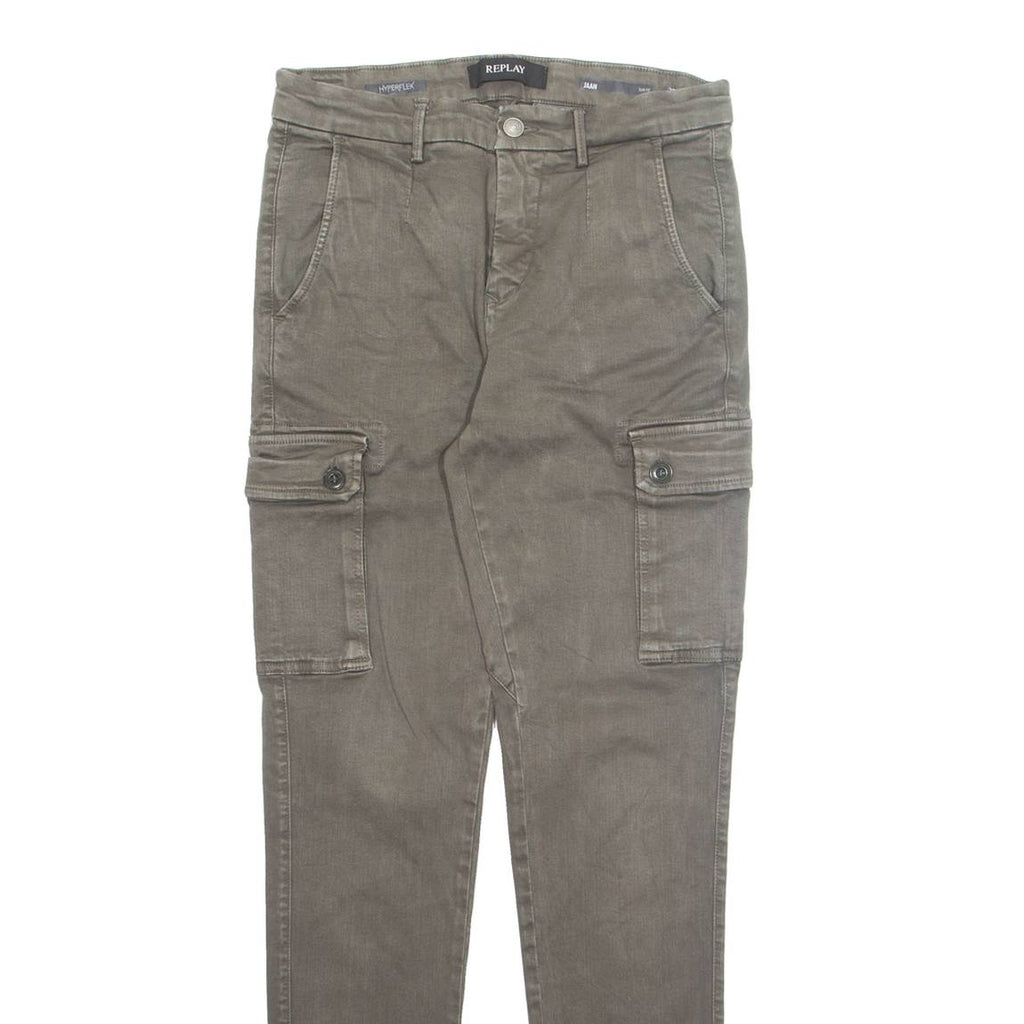 REPLAY Mens Jeans Green Regular Tapered W29 L32