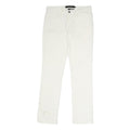 CALVIN KLEIN JEANS Womens Cotton Blend White Regular Straight Trousers W30 L30