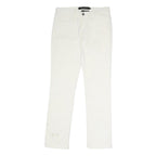 CALVIN KLEIN JEANS Womens Cotton Blend White Regular Straight Trousers W30 L30