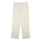 DICKIES Mens Cotton Blend Beige Regular Fit Straight Leg Trousers W33 L32
