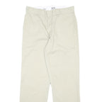 DICKIES Mens Cotton Blend Beige Regular Fit Straight Leg Trousers W33 L32