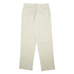 DICKIES Mens Cotton Blend Beige Regular Fit Straight Leg Trousers W33 L32
