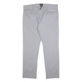 CALVIN KLEIN Mens Slim Light Grey Cotton Blend Slim Trousers W38 L32 Stylish