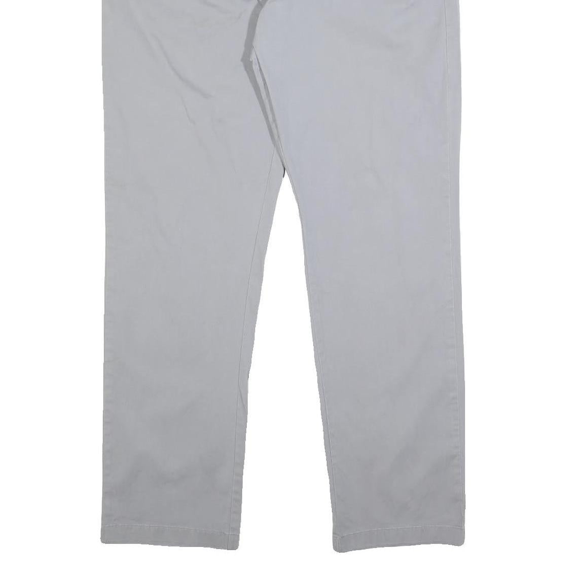 CALVIN KLEIN Mens Slim Light Grey Cotton Blend Slim Trousers W38 L32 Stylish