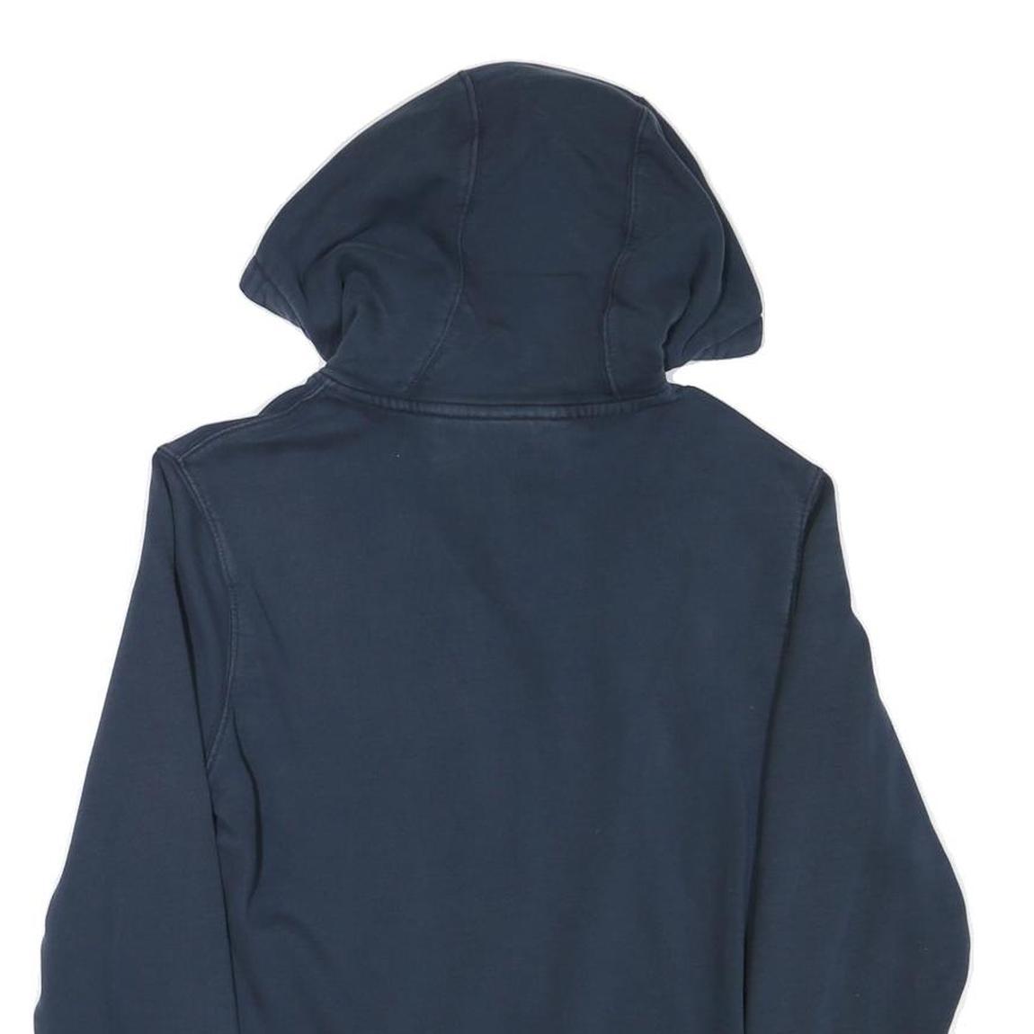 DIADORA Mens Navy Blue & Red Cotton Blend Pullover Hoodie M Logo Front