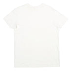GAP Mens White Plain T-Shirt L Short Sleeve Crew Neck Cotton Summer Casual