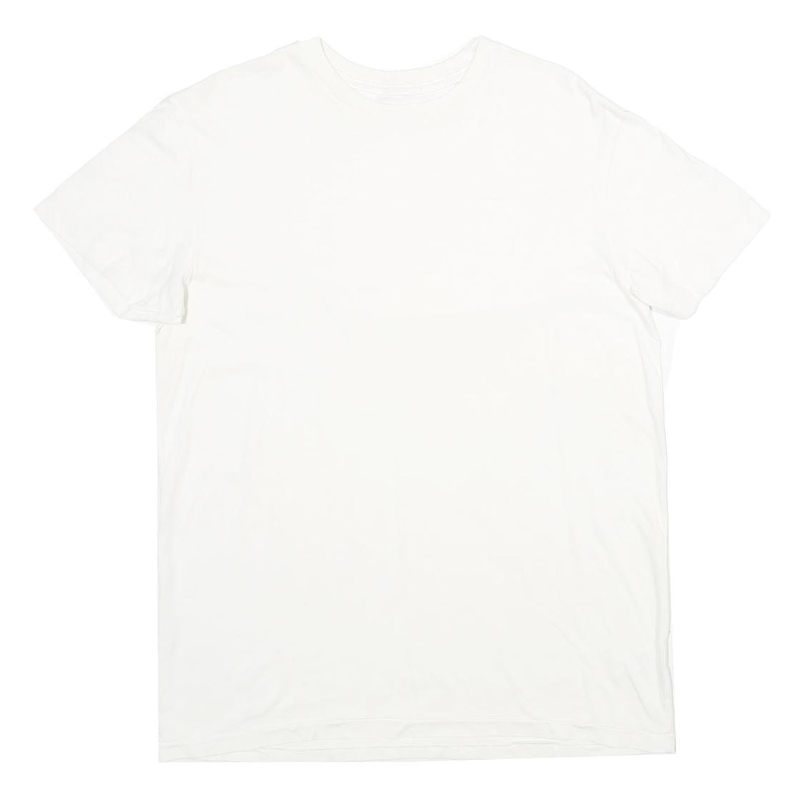 GAP Mens White Plain T-Shirt L Short Sleeve Crew Neck Cotton Summer Casual