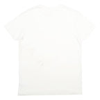 GAP Mens White Plain T-Shirt L Short Sleeve Crew Neck Cotton Summer Casual