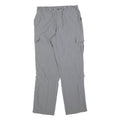 AUTHENTIC KLEIN Mens Polyester Blend Grey Regular Fit Cargo Trousers W32 L32
