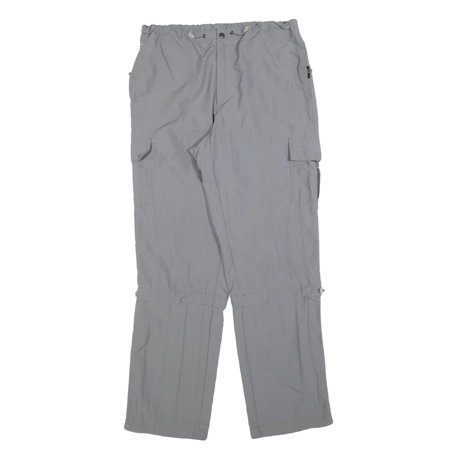 AUTHENTIC KLEIN Mens Polyester Blend Grey Regular Fit Cargo Trousers W32 L32