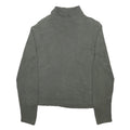 WOOLRICH Womens Grey Plain Cotton Jumper Roll Neck Basic Knit L Casual Comfort