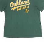 NIKE Mens Green Oakland Baseball XL Short Sleeve Crew Neck Cotton T-Shirt