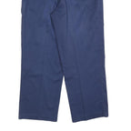 DICKIES Mens Cotton Blend Navy Relaxed Straight Trousers W36 L28 Workwear Casual