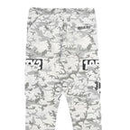 CLOCKHOUSE Mens Cotton Drawstring Regular Fit Grey Camouflage Trousers W30 L30