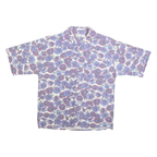 WEEKENDS ONLY Mens Purple & Blue Floral Cotton Blend Shirt M Summer Holiday