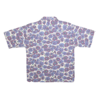 WEEKENDS ONLY Mens Purple & Blue Floral Cotton Blend Shirt M Summer Holiday