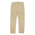 LEVI'S Mens Regular Fit Beige Cotton Blend Trousers W30 L29 Button Closure