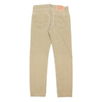LEVI'S Mens Regular Fit Beige Cotton Blend Trousers W30 L29 Button Closure