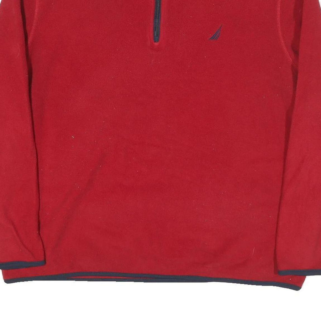 NAUTICA Mens Red Pullover Plain Crew Neck Basic Knit XL Polyester Blend Jumper