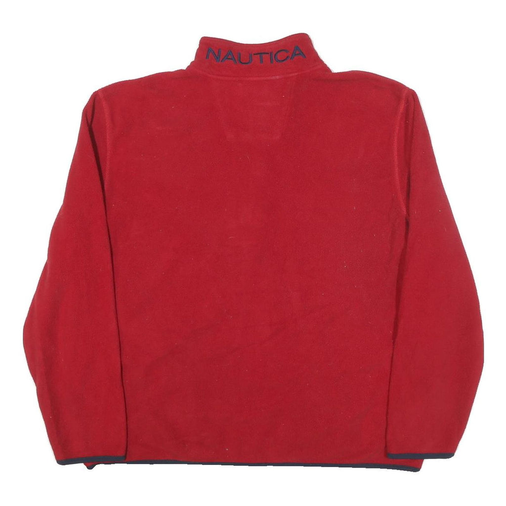 NAUTICA Mens Red Pullover Plain Crew Neck Basic Knit XL Polyester Blend Jumper