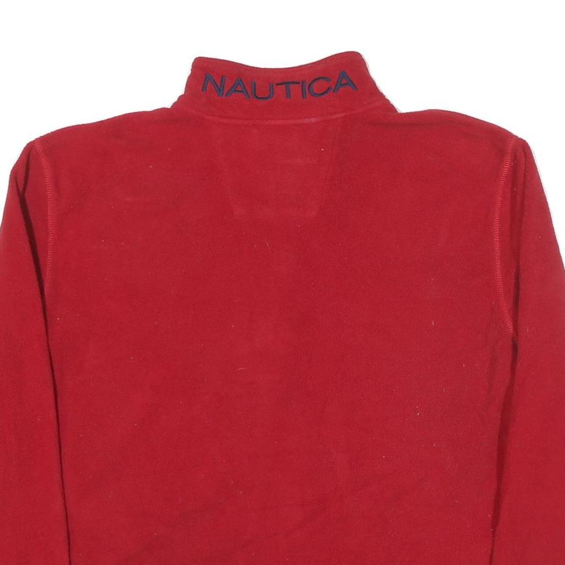 NAUTICA Mens Red Pullover Plain Crew Neck Basic Knit XL Polyester Blend Jumper