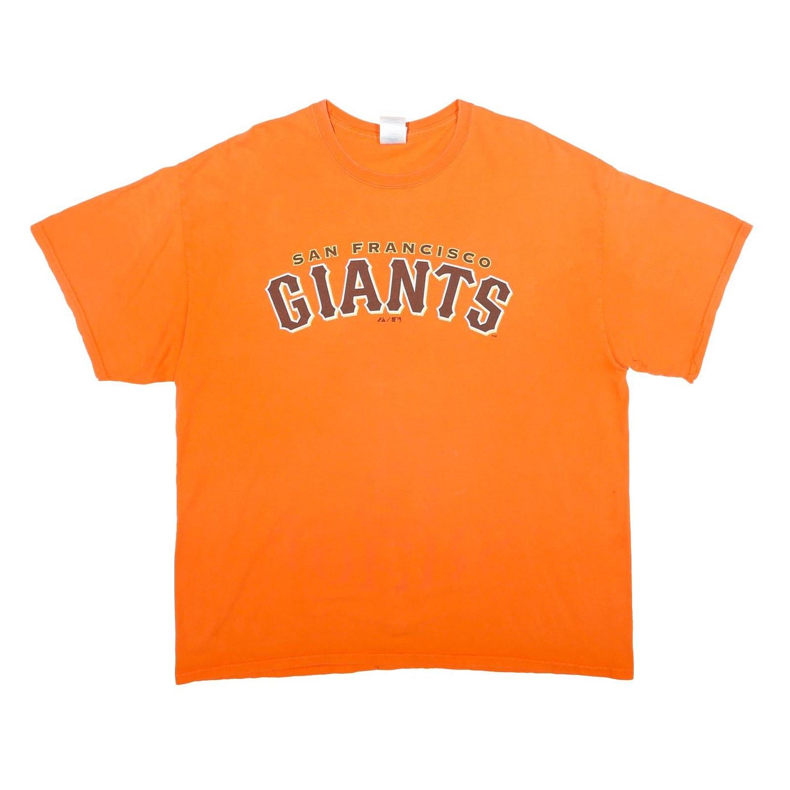 GILDAN Mens Orange San Francisco Giants Graphic T-Shirt XL Short Sleeve Crew