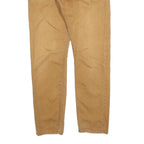 CARHARTT Mens Slim Fit Jeans Beige Denim W32 L32 Button Closure Casual Workwear