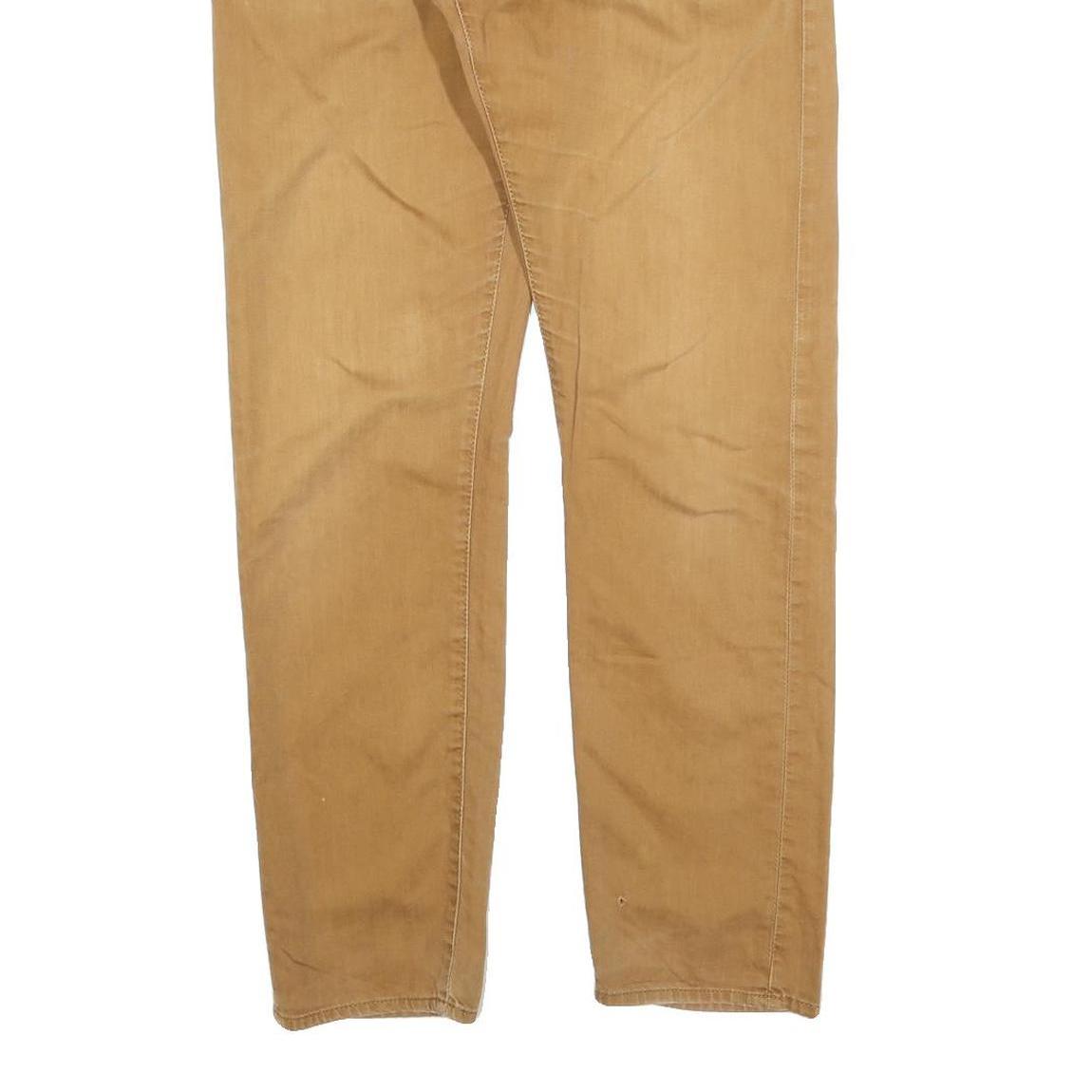 CARHARTT Mens Slim Fit Jeans Beige Denim W32 L32 Button Closure Casual Workwear