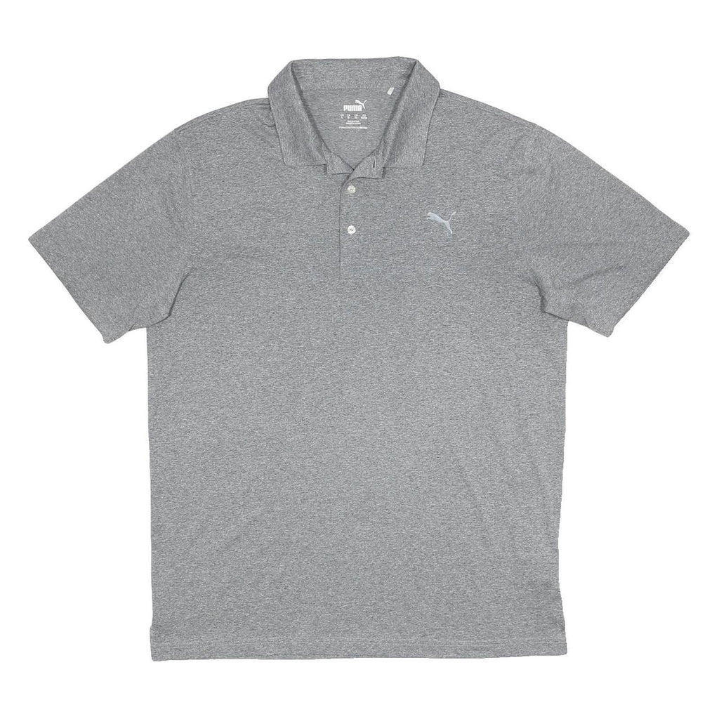 PUMA Mens Grey Polo Shirt XL Short Sleeve Plain Lightweight Sports Casual
