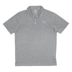 PUMA Mens Grey Polo Shirt XL Short Sleeve Plain Lightweight Sports Casual
