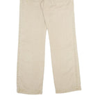 CALVIN KLEIN JEANS Mens Beige Linen Blend Regular Straight Trousers W29 L32