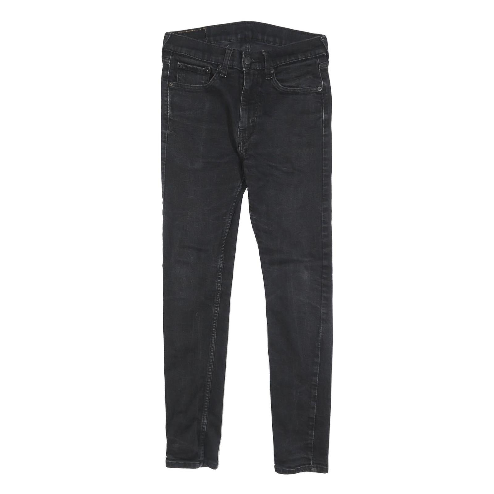 LEVI'S 519 HI-BALL Mens Jeans Black Slim Skinny Denim W28 L28 Stretch Cotton