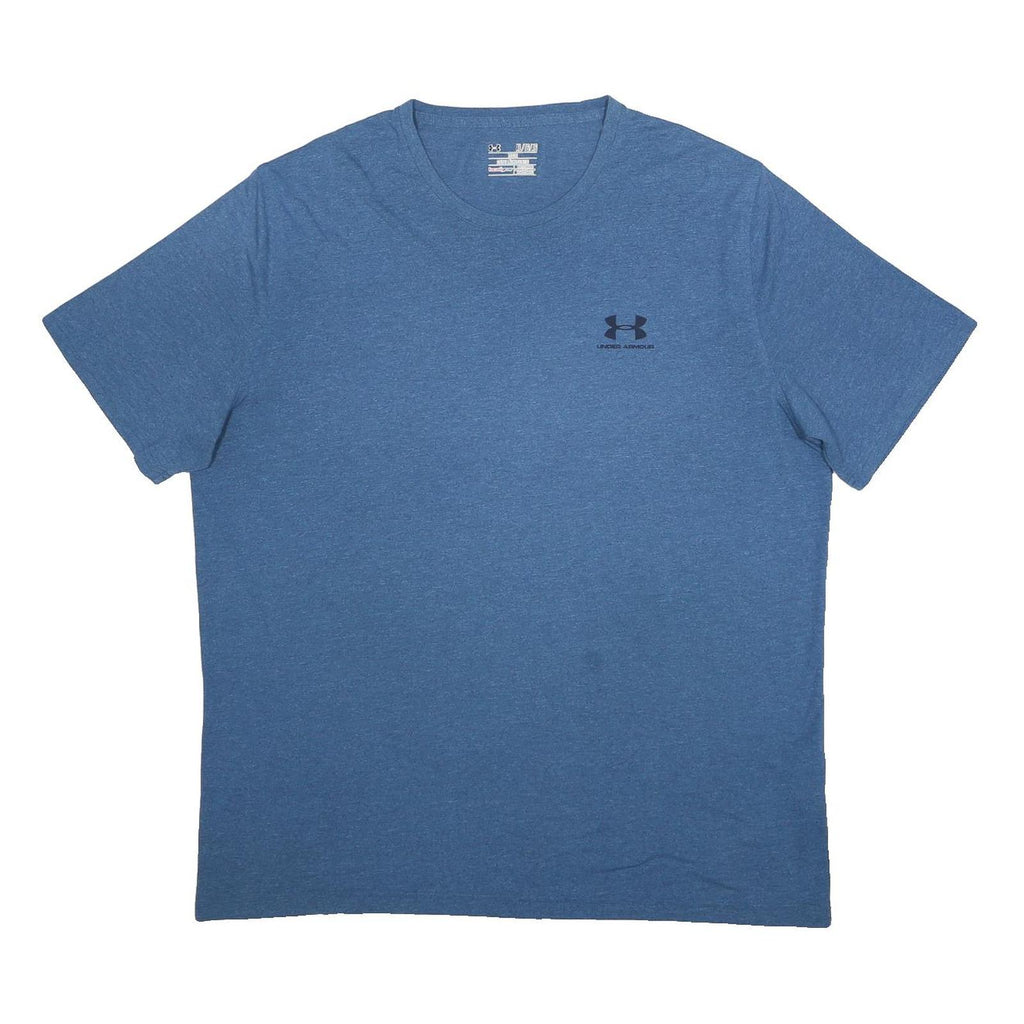 UNDER ARMOUR Mens Blue Graphic T-Shirt XL Short Sleeve Crew Neck Casual Cotton